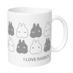 I love rabbits.マグカップグレー