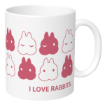 I love rabbits.マグカップピンク